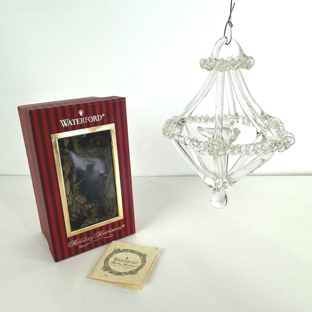 Waterford Crystal Chandelier Bird Christmas Ornament Holiday Heirlooms 2006